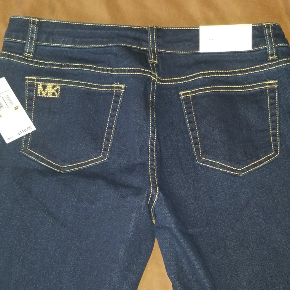 Michael Kors Izzy Skinny Mid-Rise Indigo Jeans NWT - Picture 6 of 6